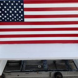 Patriotic Wood Bench