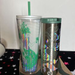 Starbucks Mermaid Tumbler And Mermaid Thermo 
