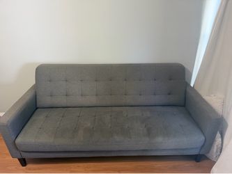 Modern Gray Upholstered Sofa Excellent Condition