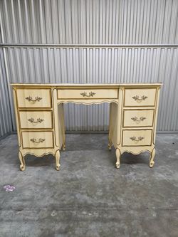 Vintage 7-Drawer Vanity Desk.