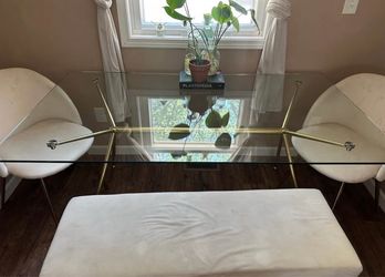 Gorgeous Glass Dining Room Table Set