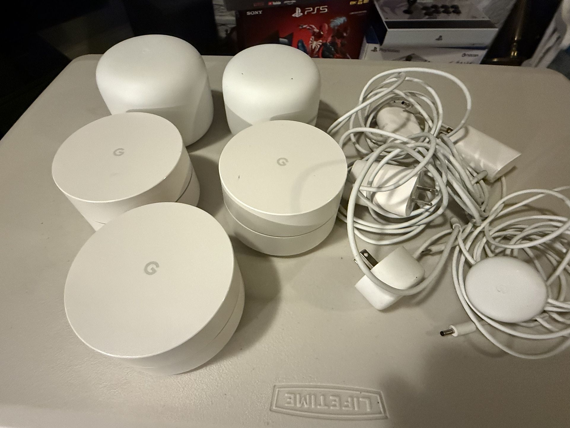 Google Nest WiFi Pro - 6E - Reliable Home Wi-Fi System with Fast Speed and Whole Home Coverage - Mesh Router - 5 Pack