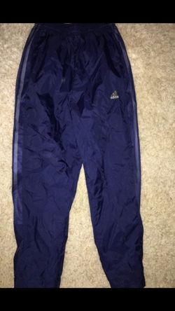 Z men's size medium Adidas navy blue windbreaker athletic pants