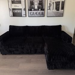Couch Sectional Black