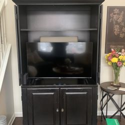 Solid wood armoire -black
