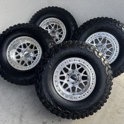 Kmc 235 Machine Beadlock 17x9 6x139.7 -38 Offset With Bfg Km3 35x12.50R17 Tires🔥🔥🔥