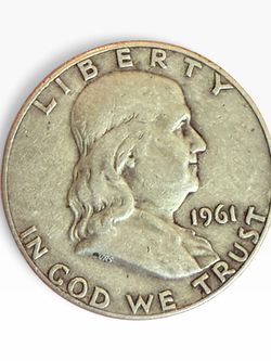 1961-D Franklin Half Dollar 90% Silver Liberty Bell Denver Mint US Coin