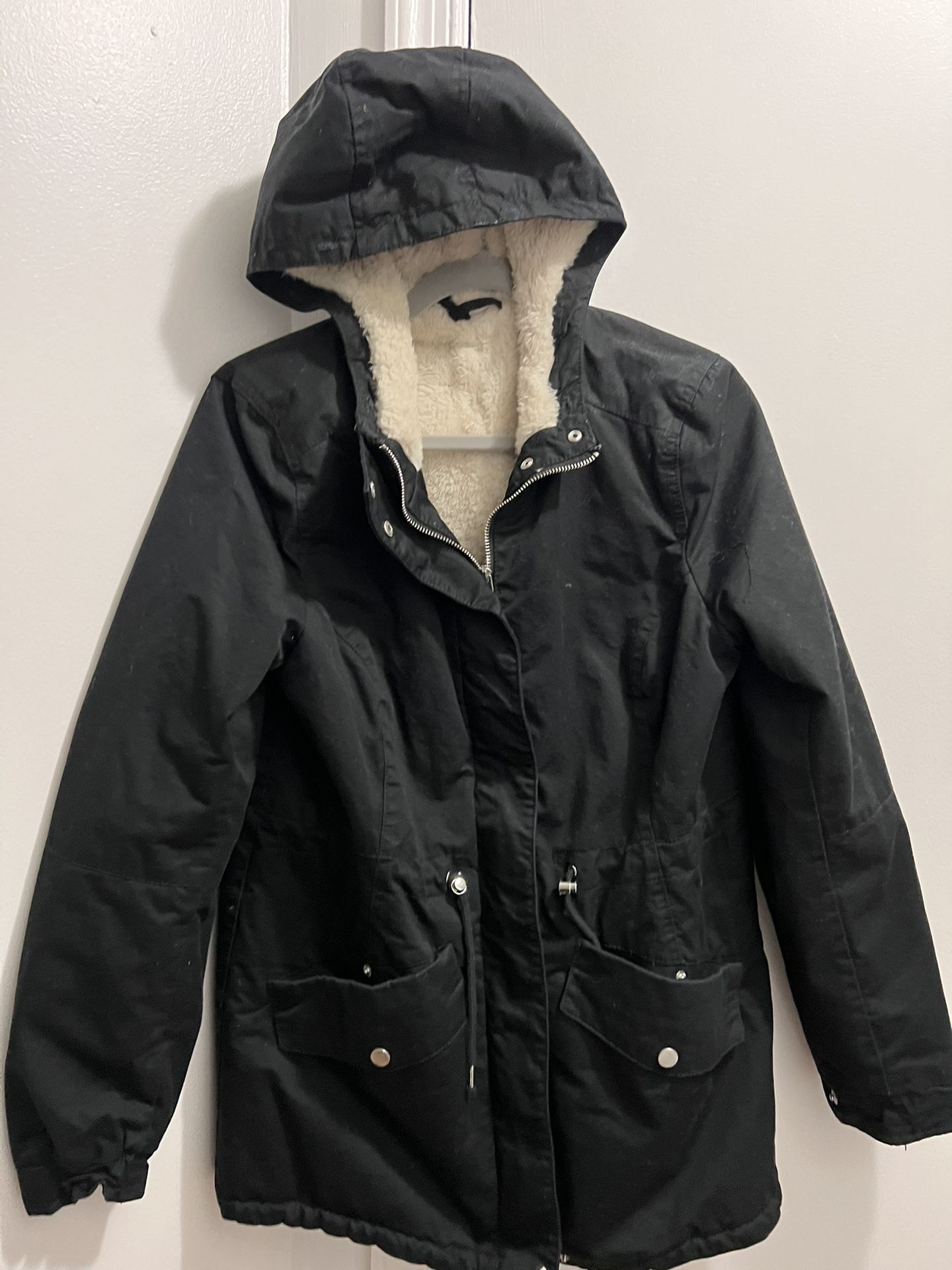 Black Parka Coat 