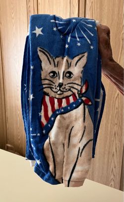 Patriotic, cat kitchen towels