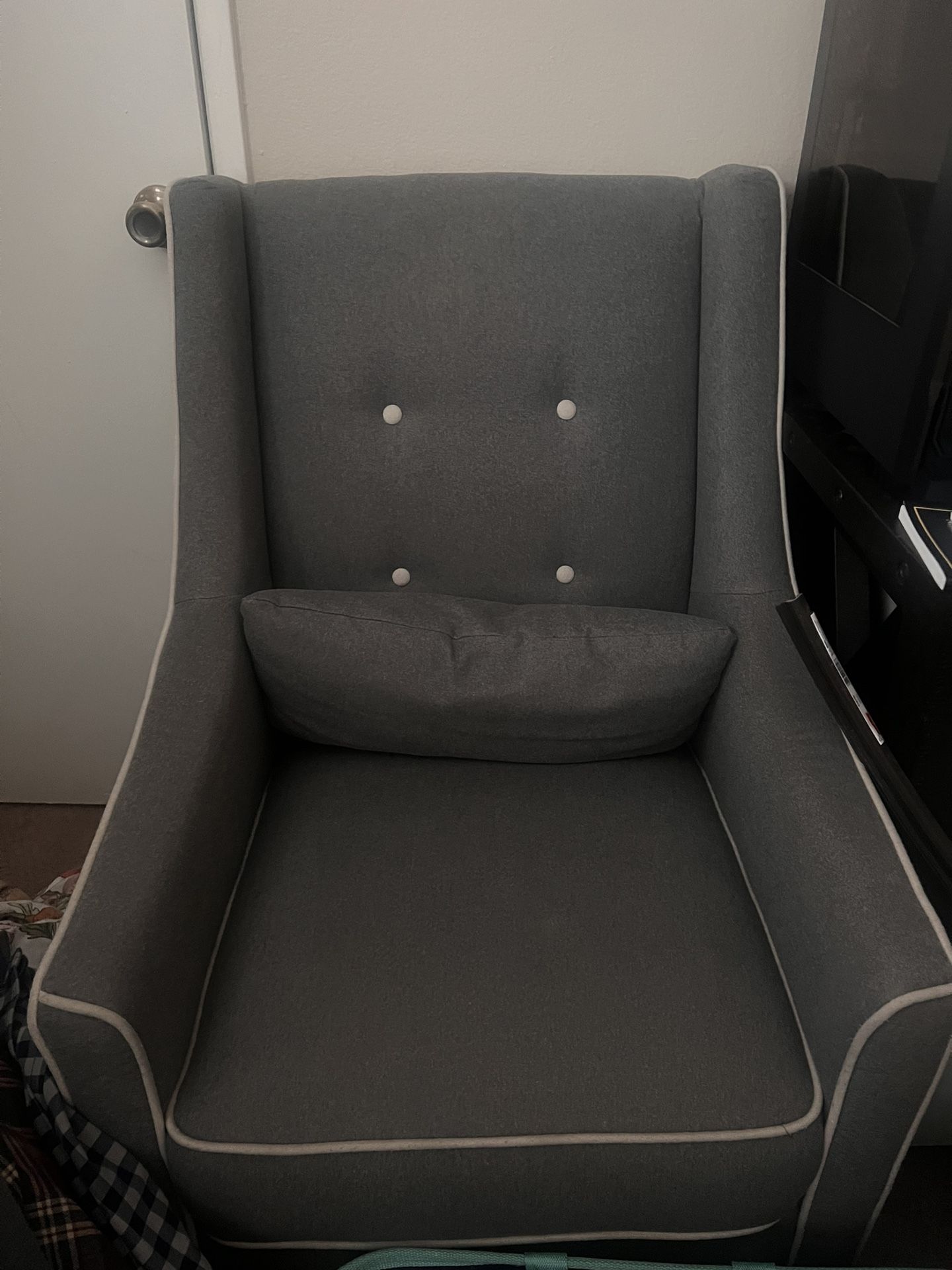 Grey Swivel Rocker Chair (matching Ottoman Included)