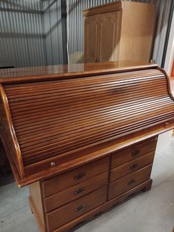 Roll top desk with dresser obo