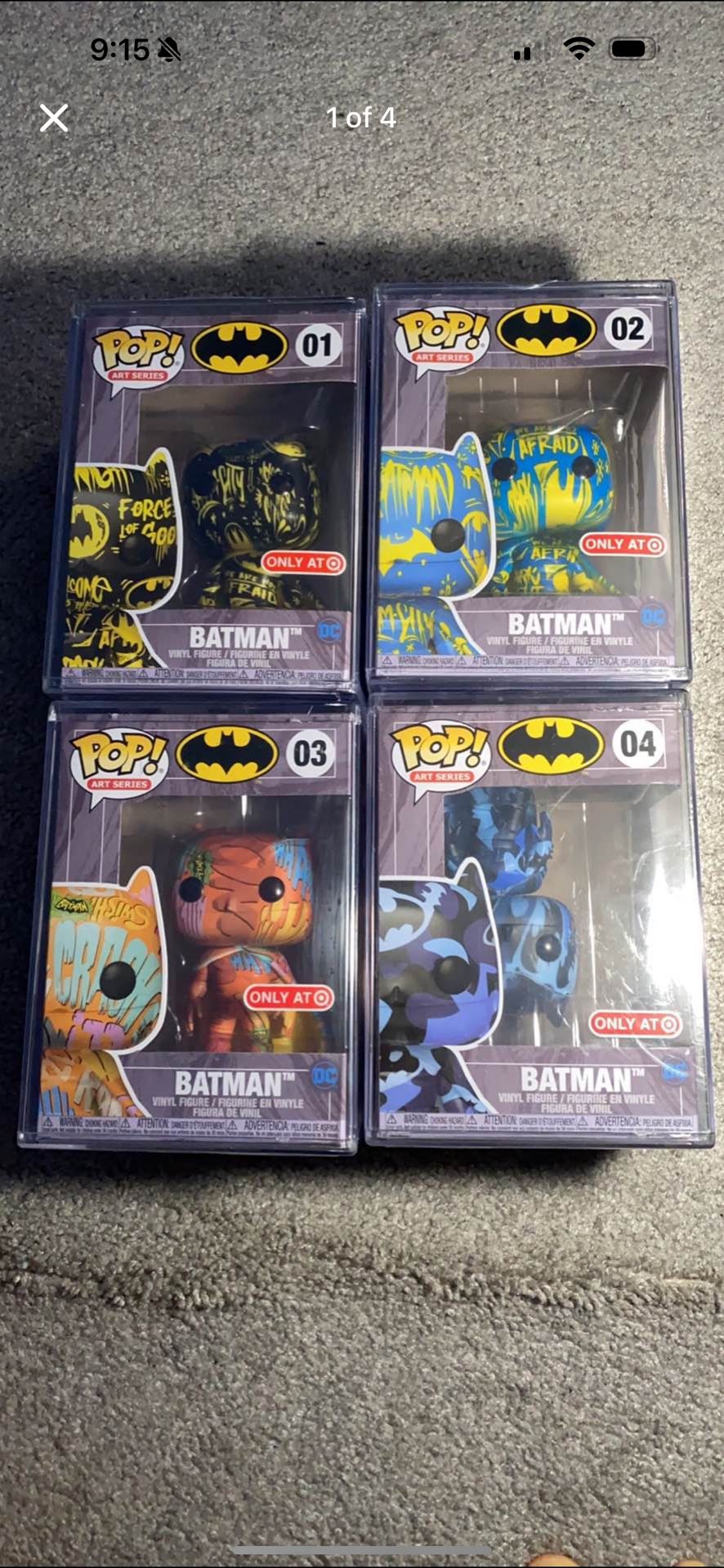 Funko Pop Batman Art Series Collection #1-4