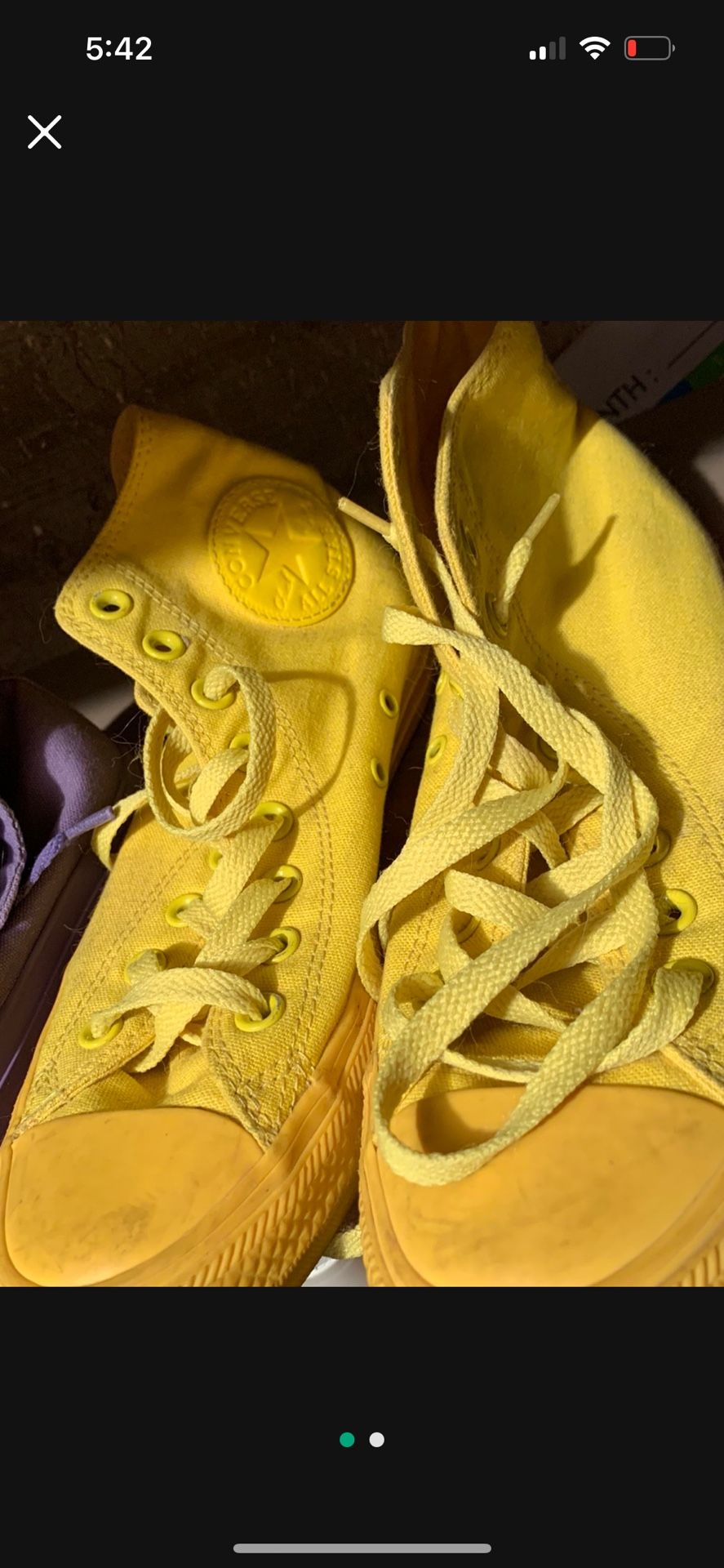 Yellow Hi Top Converse