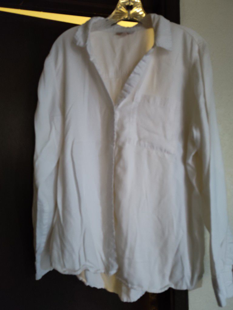 Women's White Button Up Shirt