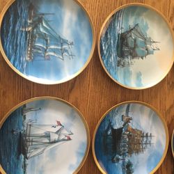 America’s Great Sailing Ships 8 Plate Collection By Tom Freeman 