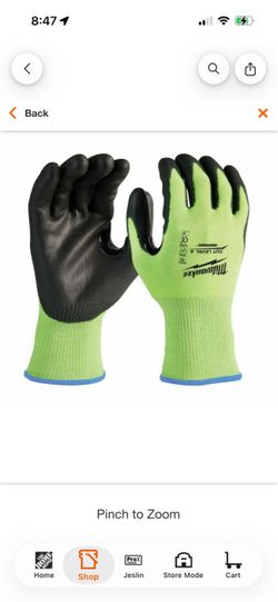 Milwaukee Cut Level 2 Hi-Vis Work Gloves