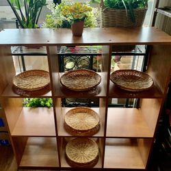 *Pending*This Ad Still Up - Still Available* Beautiful Natural Bamboo 9 Cubes Shelves/Bookcase/Organizer