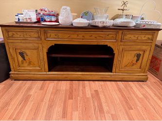 Large Rustic Tuscan Buffet Cabinet