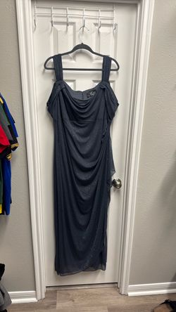 Alex Evenings  Glitter Draped Formal Gown