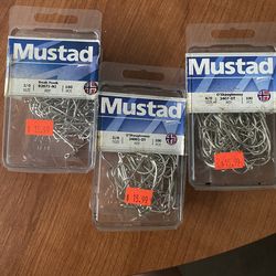 Mustad fishing hooks $8 a pack
