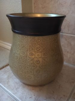 Brown and golden vase