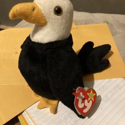 “Baldy” The Eagle Beanie Baby “Rare” PVC Pellets 