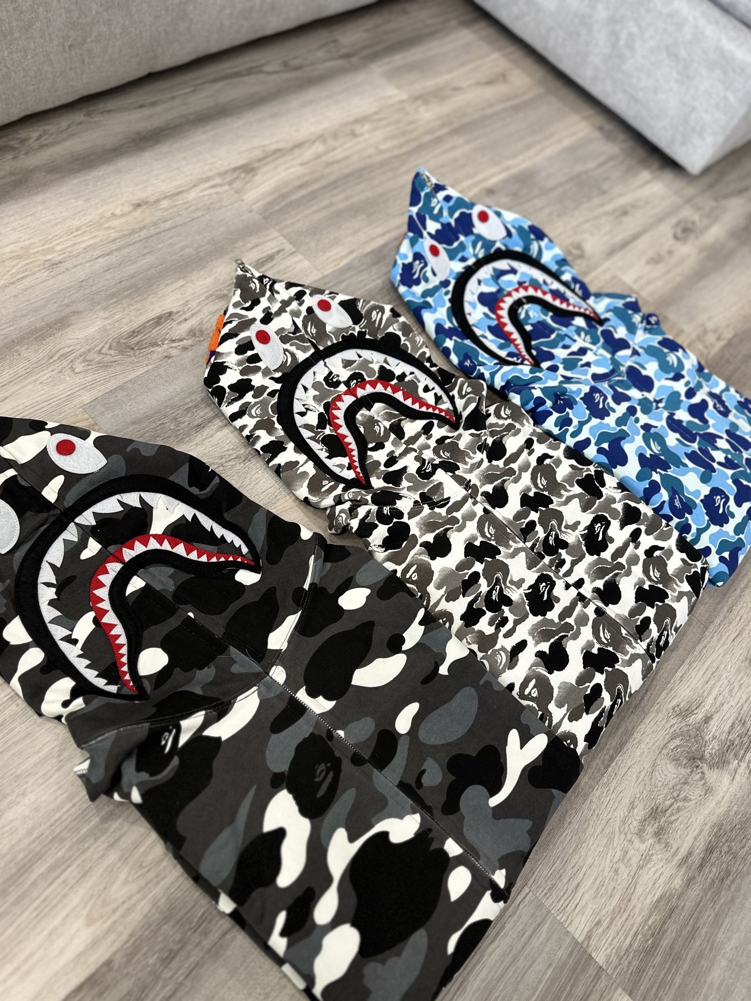 Bape  double zipup hoodie