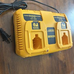 7.2V-18V Dual Port Fast Charger DC9320 Replacement for Dewalt 18V 14.4V 12V 9.6V 7.2V NiCd NiMh XRP Battery