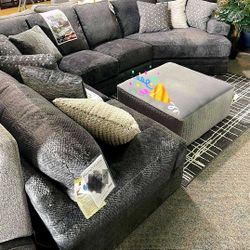 N1S22_  Comfort Modular Sectional Couch With Cuddler * P a y  E a s i l y
