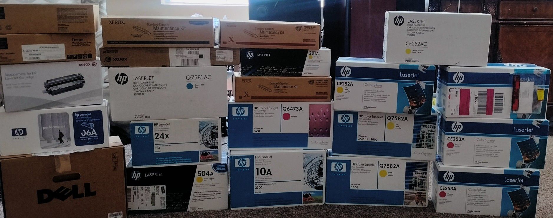 Printer Ink HP, Dell, Xerox, Laser Jet Color Ink & Drums Bundle