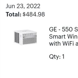 GE 550 Sq Ft  12,000 BTU Smart Window Air-conditioned With WiFi And Remote
