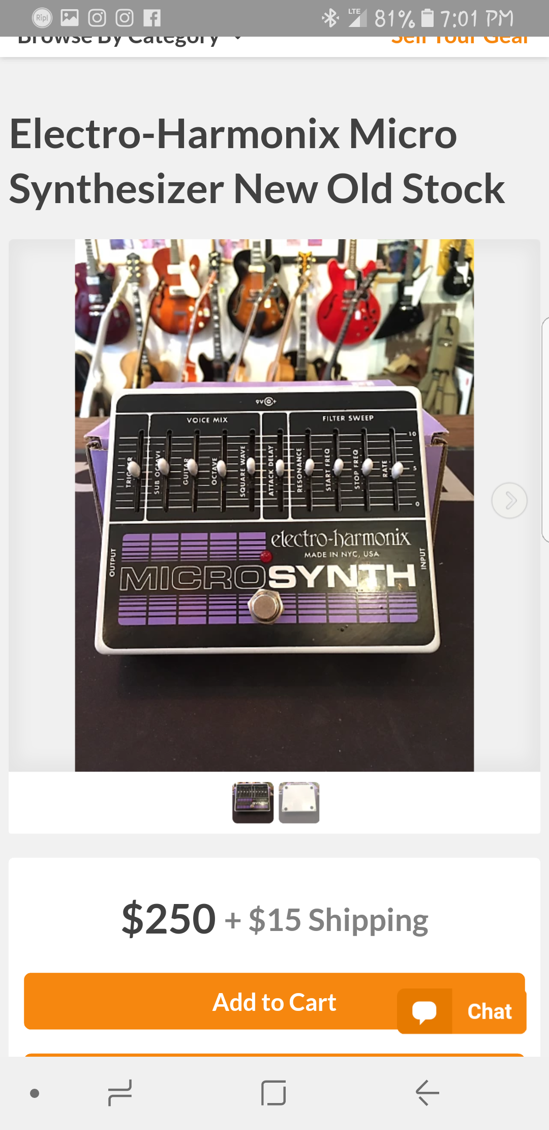 Micro synthesizer electro harmonix w power adapter