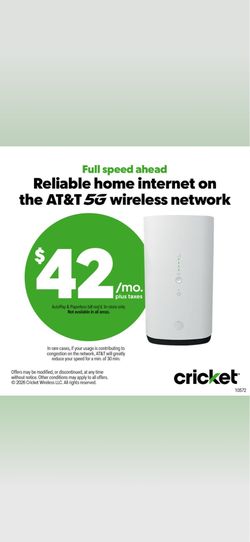 Cricket 16th and ajo offers internet!