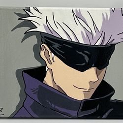 Jujitsu Kaisen Gojo Painting $50 Or Best Offer!