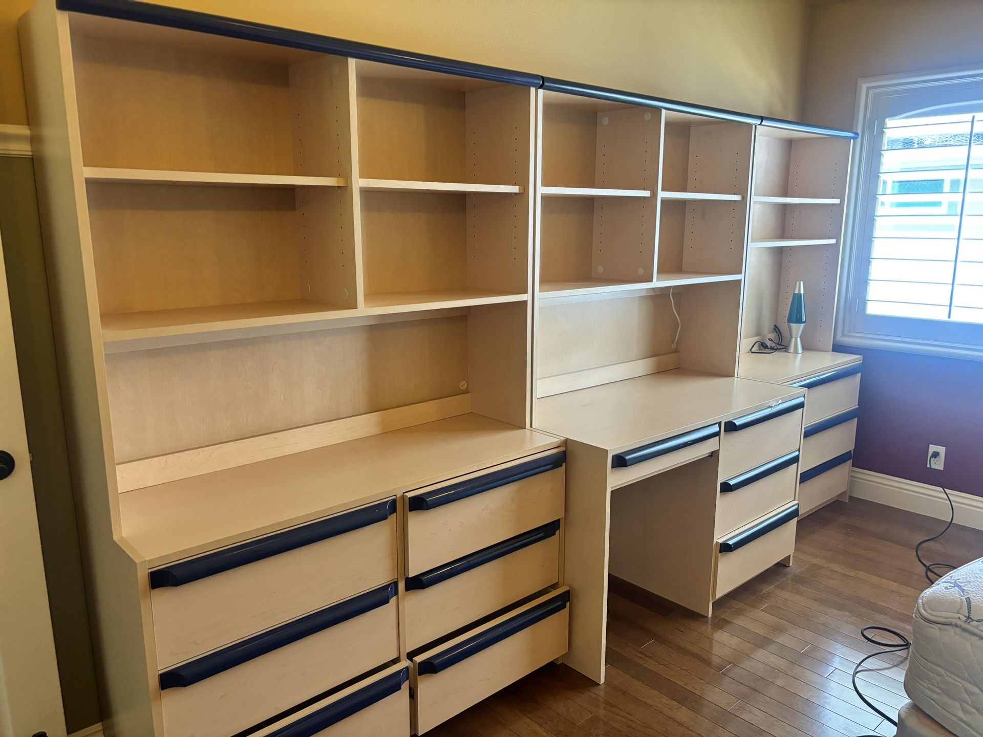 Dressers with hutches and desk set
