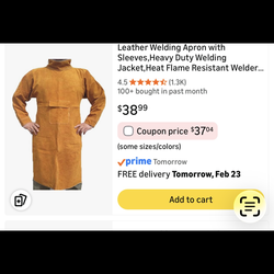 Welding high collar apron