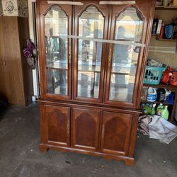 Mirror back china cabinet - solid wood