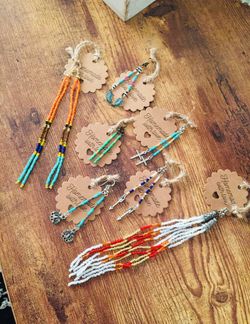 Boho Beaded Fringe Earrings