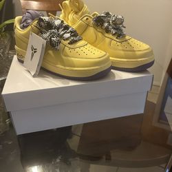 Kobe Af1 Low Soft Yellow Mamba Mentality 