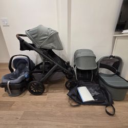 Uppababy Vista V2 Double Stroller Full Set 
