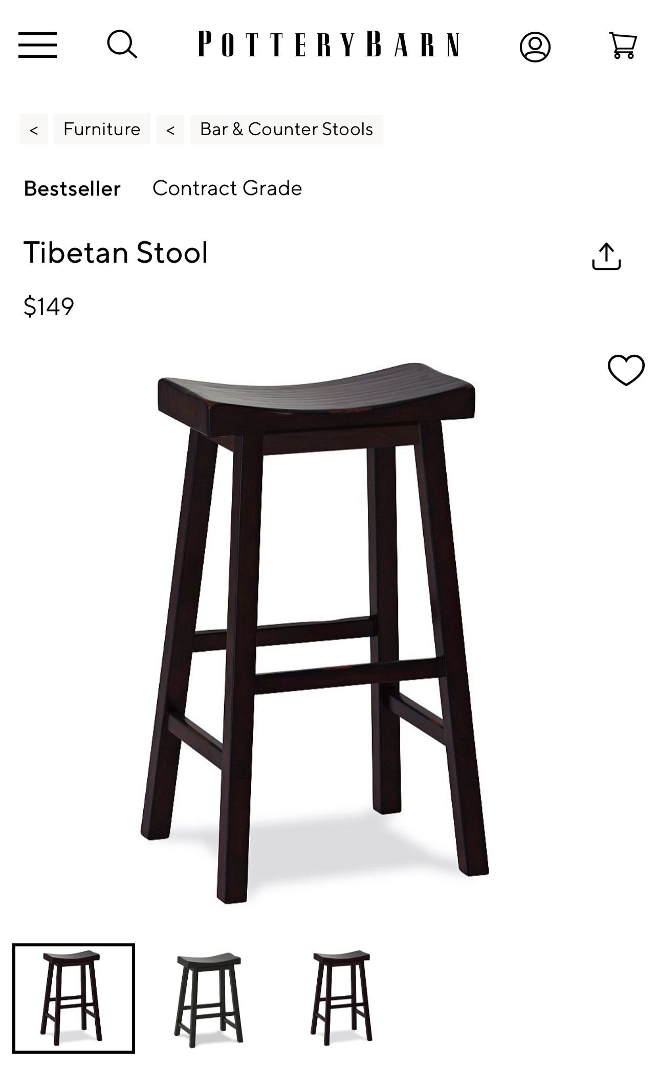 Pottery barn stools