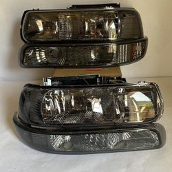 99-02 Chevy Silverado / 00-06 Chevy Tahoe 4pc headlights faros focos luces 