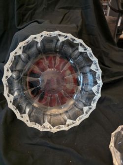 Vintage Heavy Lead Crystal with free matching candy dish