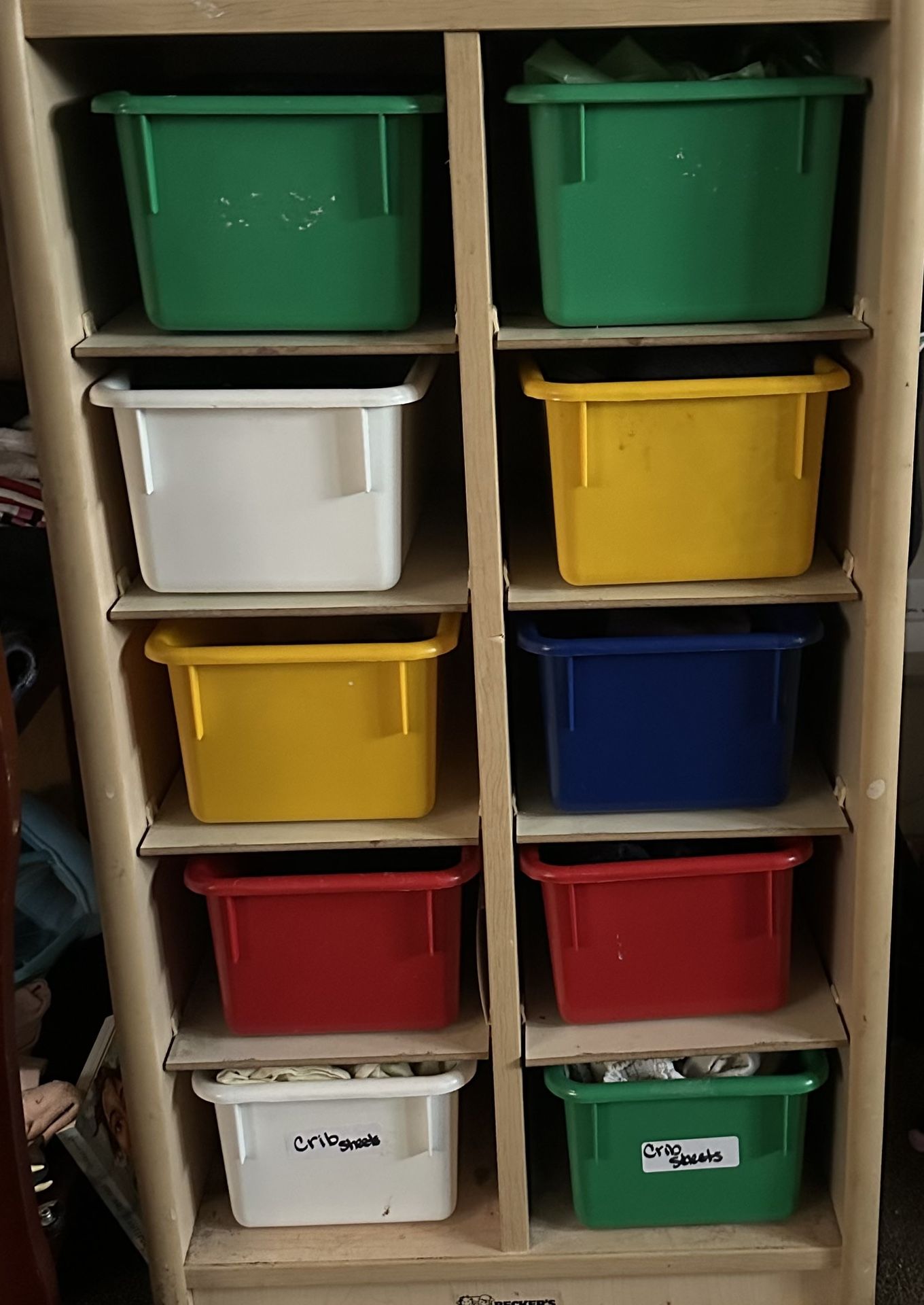 10 Cubby Shelf With Bins