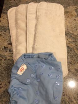 Filp Snap Cover Cloth diaper- 4 inserts