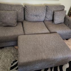 Living Room Set 3 PC COUCH AND OTTOMAN 