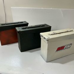 (3) Ammo Boxes - 11”x 7”x 3 3/4”
