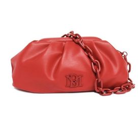 BADGLEY MISCHKA Red wrapped frame clutch NWOT Red
