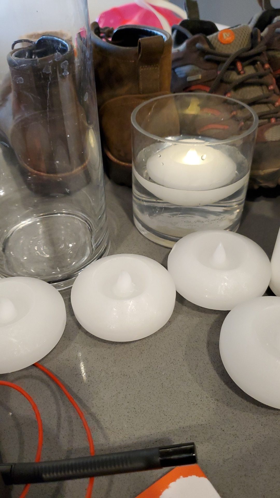 Water activated battery powered candles