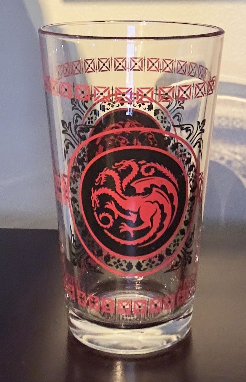 Game of Thrones Targaryen Glass – Red Dragon Sigil